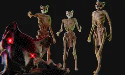 Undead Anthropomorphic Lich Free low-poly  3D model
