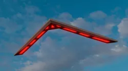 V-Shaped UFO-red Free low-poly  3D model