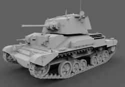 Vickers Cruiser Mark 2 WW2 Free 3D model