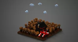 Voxel Pixel Art Free low-poly  3D model