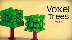 Voxel Trees - Pack 1 Free low-poly  3D model