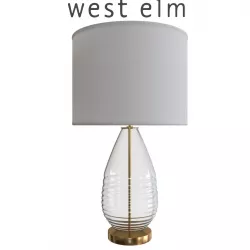 West Elm Ripple Glass Table Lamp Free 3D model
