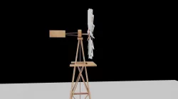 Wind water pump 3D model