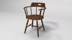 Wood chair02 Free 3D model