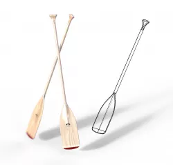 Wooden Paddle Oar for Rowing Boat  Free 3D model