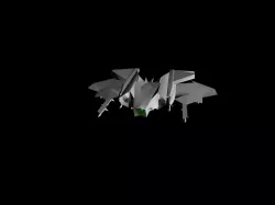 zanac Missile drone Free low-poly  3D model