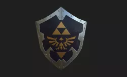 Zelda Link Shield Custom Free low-poly  3D model