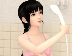 10 poses Kumiko in bathroom 3D model