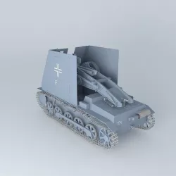 15 cm sIG 33 Sf on Panzerkampfwagen I Ausf B 3D model