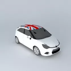 2011 MG 3 SAIC-Morris Garages v2 British flag 3D model