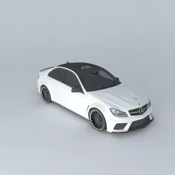 2012 Mercedes-Benz C63 AMG Sedan facelift  Black Series package  3D model
