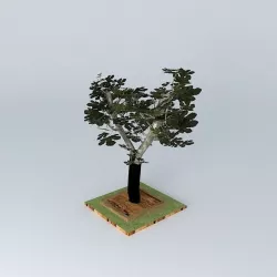 3D earth with fig fruit Fig Tree 3D 3D model
