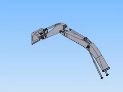 3D model of CASE Boom  Arm and Bucket 3D model