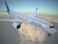 Airbus A350 900 with interior 3D model