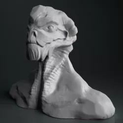 Alien Bust 3D model
