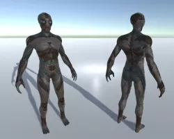 Alien Cyborg Ninja Character Low-poly  3D model