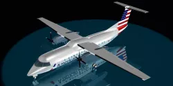 American Airlines  dash 8-300 3D model