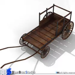 ancient chariot 2 3D model