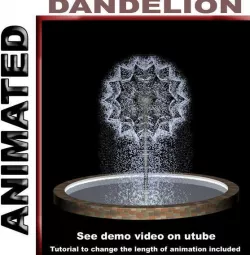 Animated Dandelion Fountain 3D model