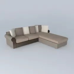ANTIGUA 5 seater convertible sofa Maisons du monde 3D model