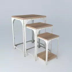 Arcachon three side table Houses of the world 3D model