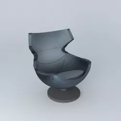 armchair black GUARICHE houses the world ref 133704 price  899 3D model