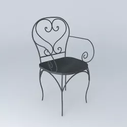 Armchair black ST GERMAIN houses the world 3D model