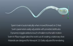 Auto-Swimming Sperm 3D model