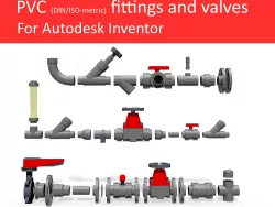 Autodesk Inventor CAD library - Piping No 3 3D model