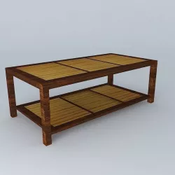 bamboo coffee table houses the world 3D model