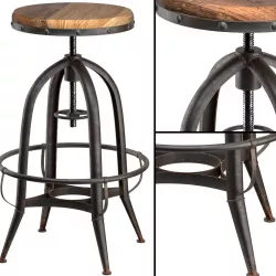 Bar Stool Loft Industrial Rotative Pin 3D model