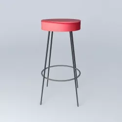 BAR STOOL RED CAPS houses the world 3D model