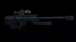 Barrett XM500 Sniper Rifle Low-poly  3D model