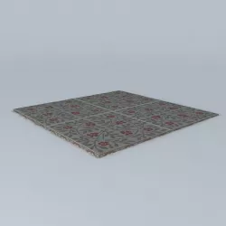 Bastide red cement Cement Tiles Tiles Tiles Marais 3D model
