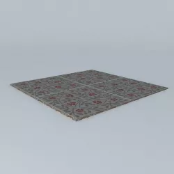 Bastide red cement Cement Tiles Tiles Tiles Marais 3D model