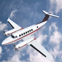Beech craft King Air 350 propeller aircraft 3D model