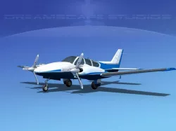 Beechcraft B55 Baron V01 3D model