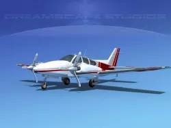Beechcraft B55 Baron V12 3D model