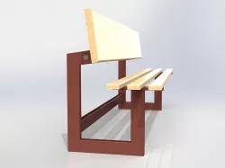 Bench-table 3D model