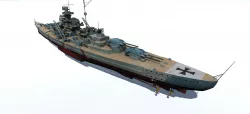 Bismarck battleship Low-poly  3D model