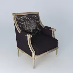 Black Armchair CASANOVA houses the world 3D model