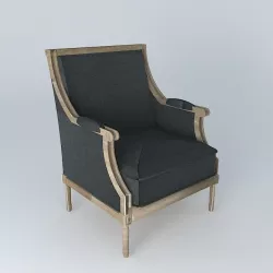 Black Armchair CASANOVA houses the world 3D model