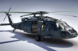 Black Hawk Low-poly  3D model