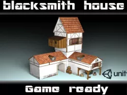 Blacksmith house Low-poly  3D model