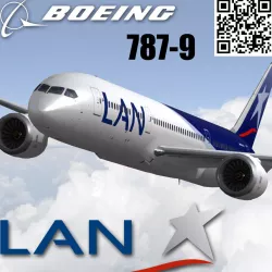 Boeing 787-9 LAN airlines livery Low-poly  3D model