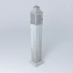 Candlestick zinc houses the world 3D model