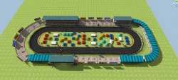 Car Racing track Low-poly  3D model