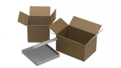 Cardboard boxes 3D model