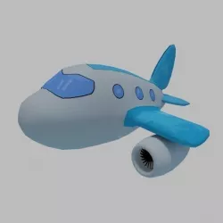 Cartoon Airplane 3D model
