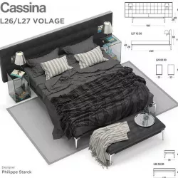 Cassina L27 Volage  L26 Panca  L26 Comodino 3D model